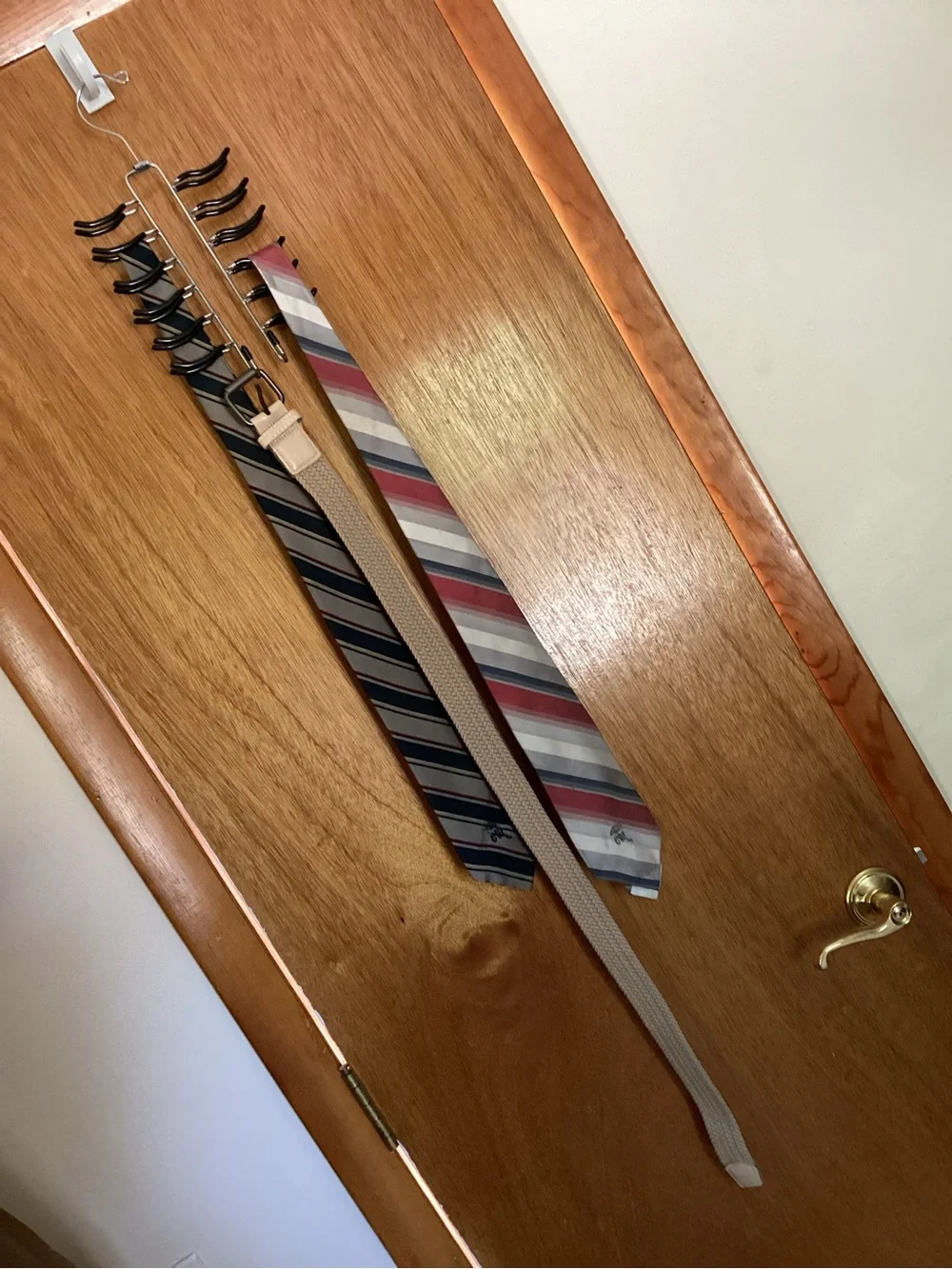 Multi-Tier Coated Black Metal Tie, Belt & Scarf Hanger